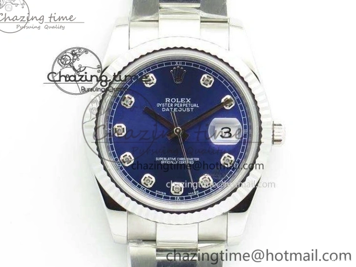 MiroTime 0520 FlexibleFit DateJust 41mm 126334 Noob 1:1 Best Edition Fluted Bezel Blue Diam Dial On SS Oyster Bracelet A 3583